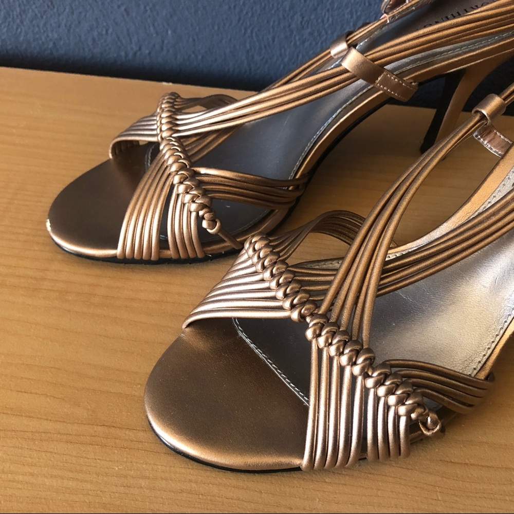 Worthington Light Copper Strappy Sandal Heels 8.5M